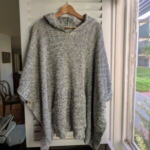 Hooded Poncho all cotton knit Treasure and Bond one sz